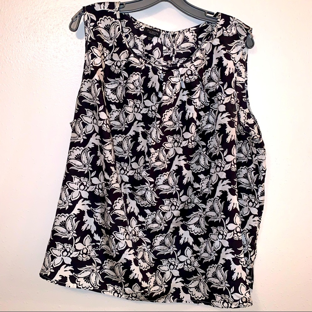 Talbots 22WP Floral Print Sleeveless Blouse